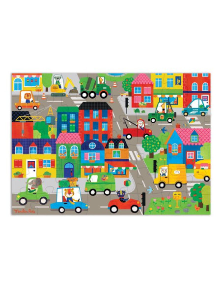 Puzzle Silhouette - Le Camion De Pompier - Puzzles - Djeco - FOX & Cie