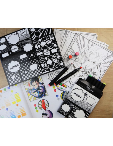 Coffret créatif manga garçon - Sycomore Coffret créatif manga garçon - Sycomore