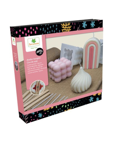 Coffret 5 bougies cire de soja -...