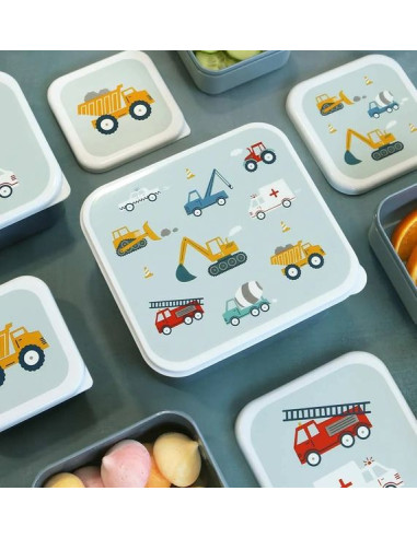 4 boites à goûter véhicules - A... 4 boites à goûter véhicules - A...