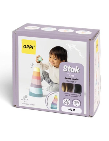 Jouet à empiler Stak 8 pièces - Oppi Jouet à empiler Stak 8 pièces - Oppi