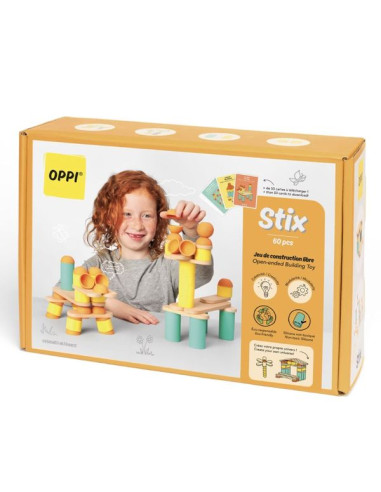 Kit de construction Stix 60 pièces - Oppi