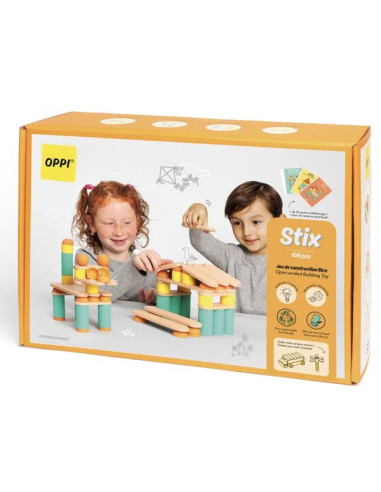 Kit de construction Stix 108 pièces - Oppi