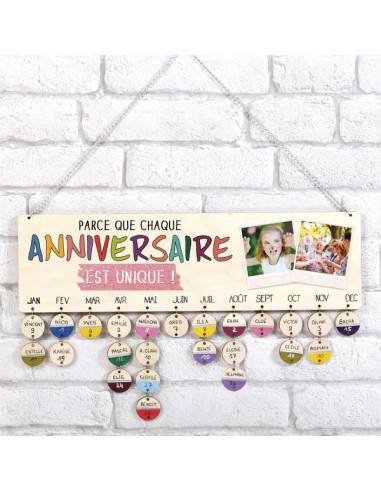 Calendrier des anniversaires en bois... Calendrier des anniversaires en bois...