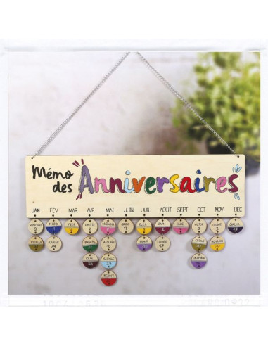 Calendrier des anniversaires en bois... Calendrier des anniversaires en bois...