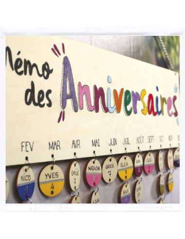 Calendrier des anniversaires en bois... Calendrier des anniversaires en bois...