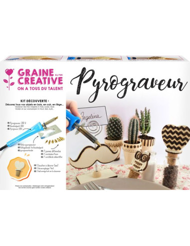 GRAINE CREATIVE Kit pyrogravure