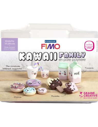 Mallette Kawaii family pâte FIMO -...