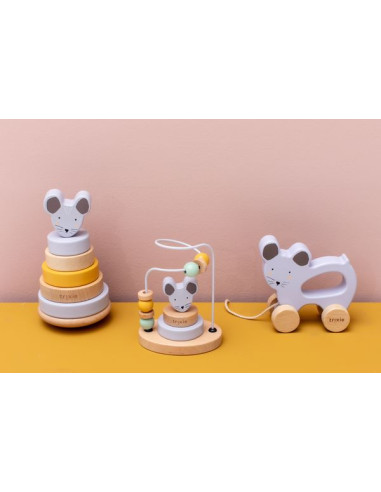 Jouet à empiler en bois Souris - Trixie Jouet à empiler en bois Souris - Trixie