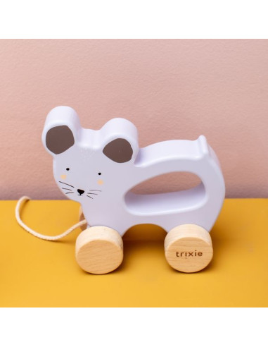 Jouet à tirer en bois Souris - Trixie Jouet à tirer en bois Souris - Trixie