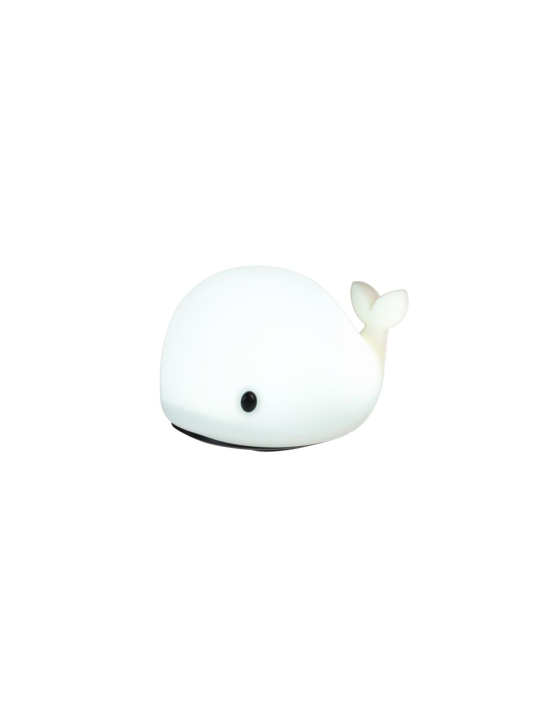 Lampe veilleuse en bois baleine blanche