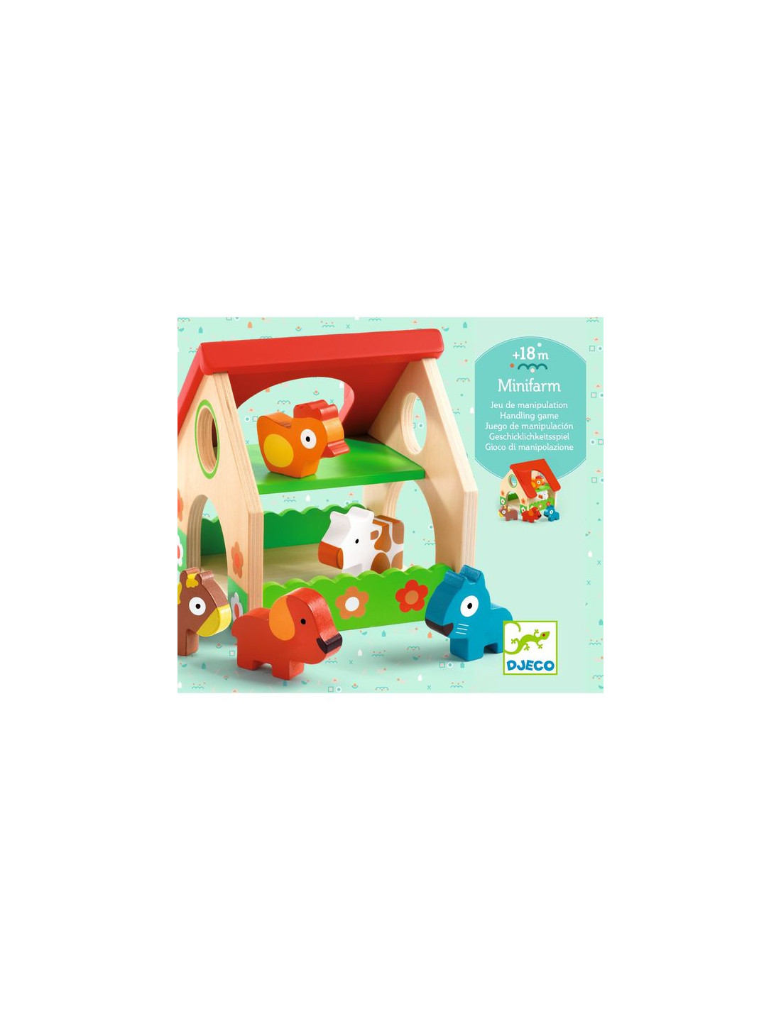 Minifarm Petite ferme Djeco avec animaux dès 18 mois - 21,50€