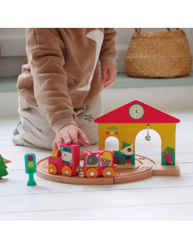 Jeu de manipulation Minitrain - Djeco Jeu de manipulation Minitrain - Djeco