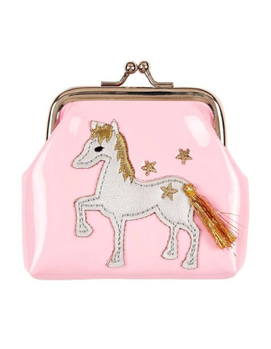 Porte monnaie cheval rose - Souza