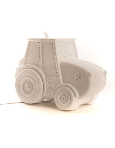 Lampe tracteur en porcelaine -...