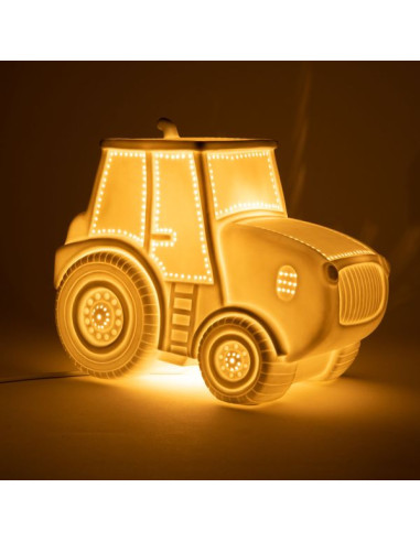 Lampe tracteur en porcelaine -... Lampe tracteur en porcelaine -...