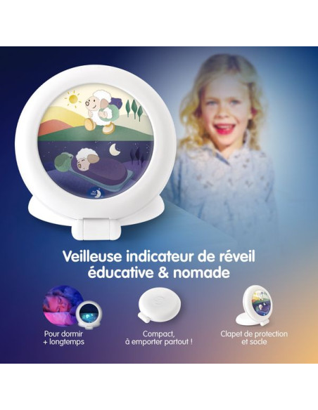 Veilleuse indicatrice de réveil Kid'Sleep Globetrotter - Pabobo