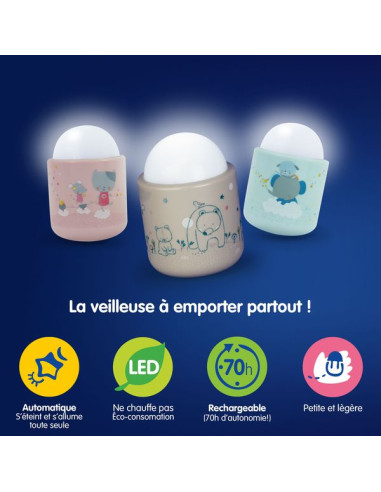 Veilleuse nomade rose Lolabella - Pabobo Veilleuse nomade rose Lolabella - Pabobo