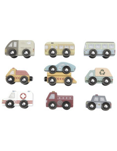 9 véhicules en bois -...