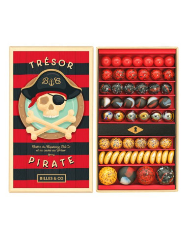 Coffret de 85 billes Trésor pirate -...