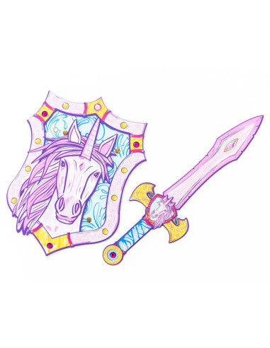 Bouclier licorne enchantée en mousse... Bouclier licorne enchantée en mousse...