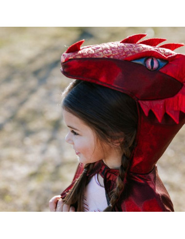 Cape de dragon rouge irisé 4-6 ans -... Cape de dragon rouge irisé 4-6 ans -...