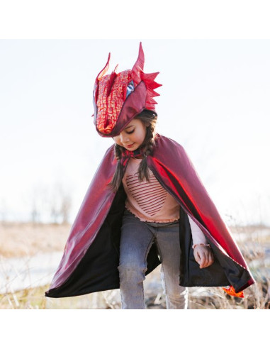 Cape de dragon rouge irisé 4-6 ans -... Cape de dragon rouge irisé 4-6 ans -...