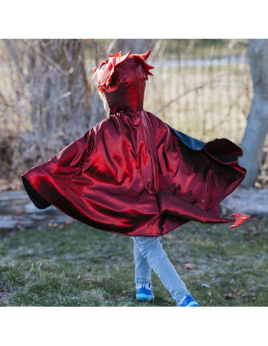 Cape de dragon rouge irisé 4-6 ans -... Cape de dragon rouge irisé 4-6 ans -...