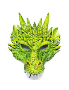 Masque de dragon vert -...