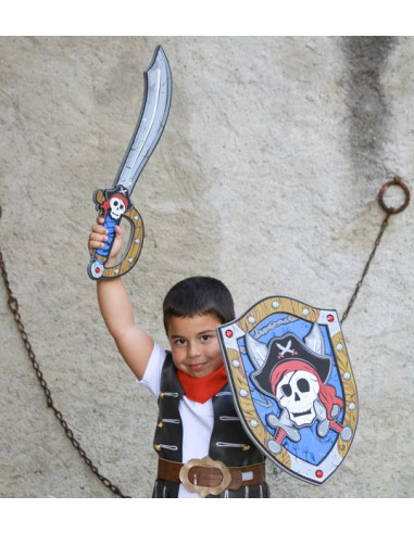 Bouclier pirate Captaine Skully en... Bouclier pirate Captaine Skully en...