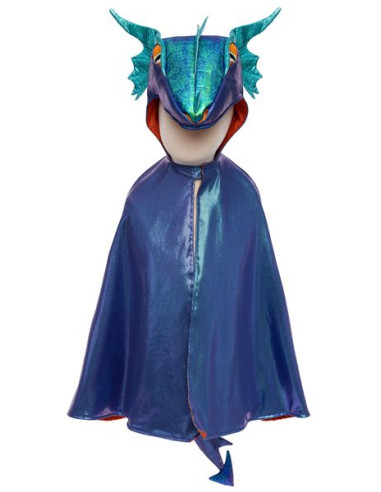 Cape de dragon bleu irisé 4-6 ans -... Cape de dragon bleu irisé 4-6 ans -...