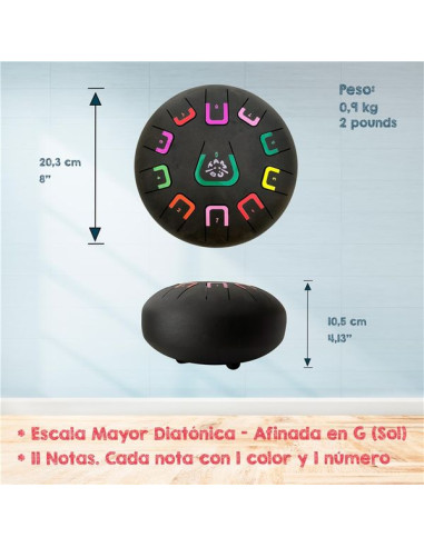 Handpan 11 notes noir Tambu Handpan 11 notes noir Tambu