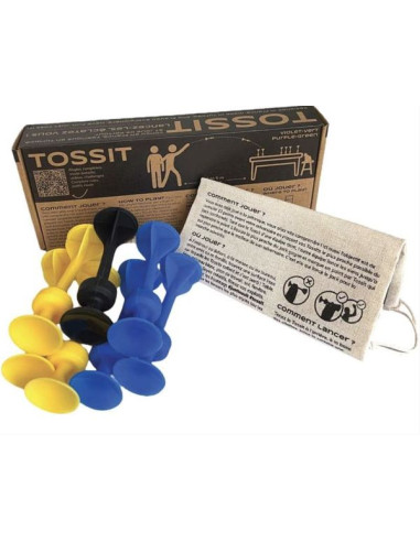 TOSSIT bleu jaune - Jeu de fléchettes... TOSSIT bleu jaune - Jeu de fléchettes...