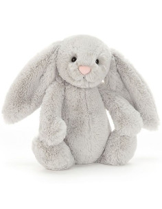 Peluche Lapin gris argent -...