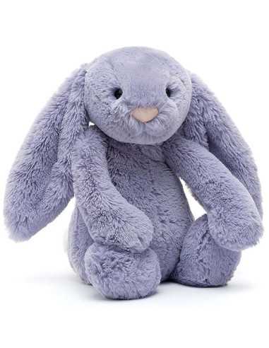 Oreiller cylindrique et écharpe douce, poupée lapin à gros yeux en peluche,  poupée lapin blanc, 90 cm violet : : Maison