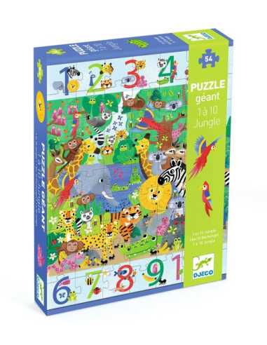 Puzzle géant 1 à 10 Jungle - Djeco