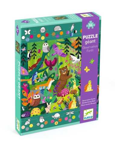 Janod - Puzzle Enfant Géant Monde 300 Pièces - Carton Certifié FSC