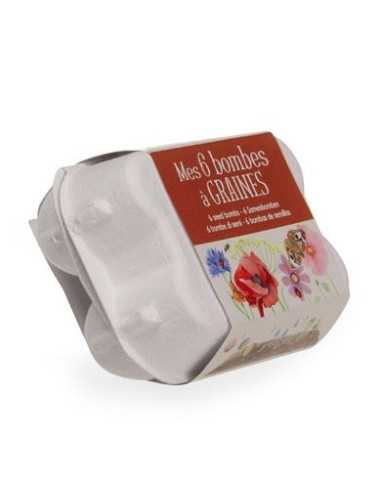 Boîte à oeufs 6 bombes à graines Le... Boîte à oeufs 6 bombes à graines Le...