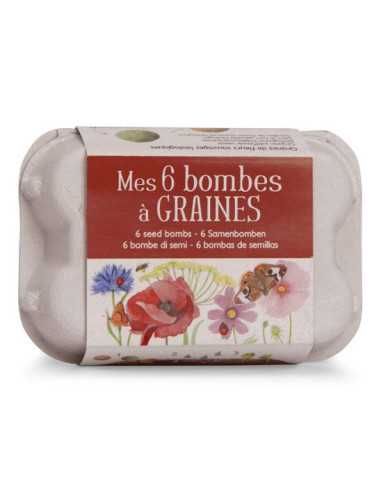 Boîte à oeufs 6 bombes à graines Le... Boîte à oeufs 6 bombes à graines Le...