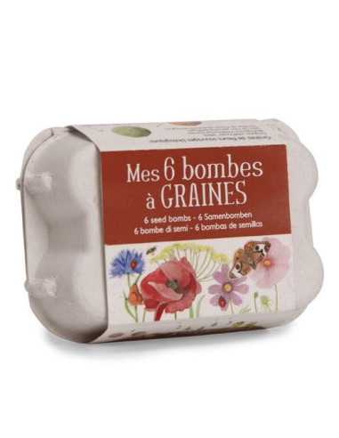 Boîte à oeufs 6 bombes à graines Le...