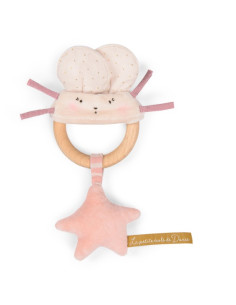 Hochet anneau bois souris...