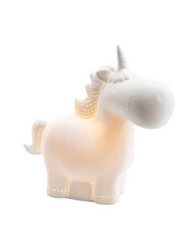 Lampe licorne en porcelaine - Amadeus...