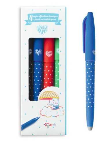 4 stylos effaçables classique - Djeco 4 stylos effaçables classique - Djeco