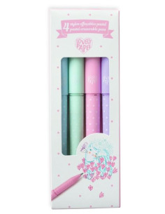 4 stylos effaçables pastel...