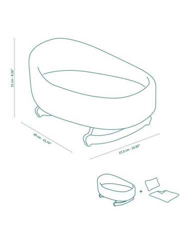 Berceau à bascule Blue Dream Pomea -... Berceau à bascule Blue Dream Pomea -...