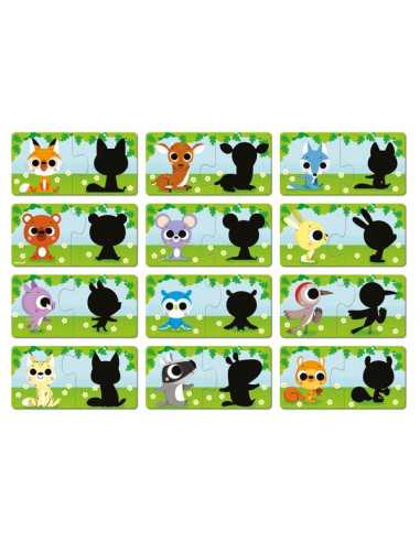Puzzle Les animaux et leur ombre - Janod Puzzle Les animaux et leur ombre - Janod