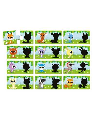 Puzzle Les animaux et leur ombre - Janod Puzzle Les animaux et leur ombre - Janod
