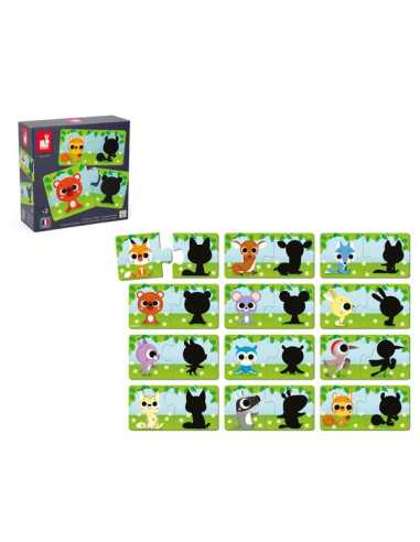 Puzzle Les animaux et leur ombre - Janod Puzzle Les animaux et leur ombre - Janod