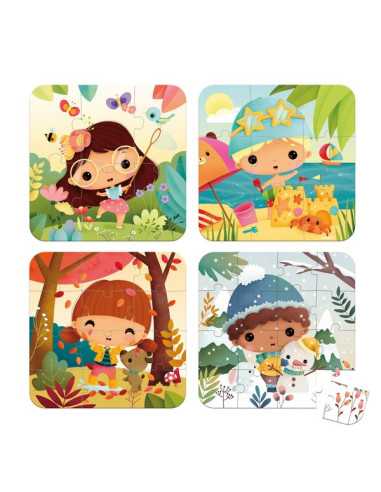 Puzzles évolutifs Les saisons - Janod Puzzles évolutifs Les saisons - Janod