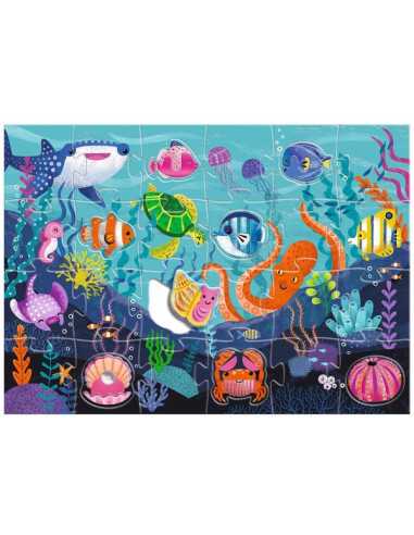 Puzzle géant Tactilo Mer - Djeco Puzzle géant Tactilo Mer - Djeco